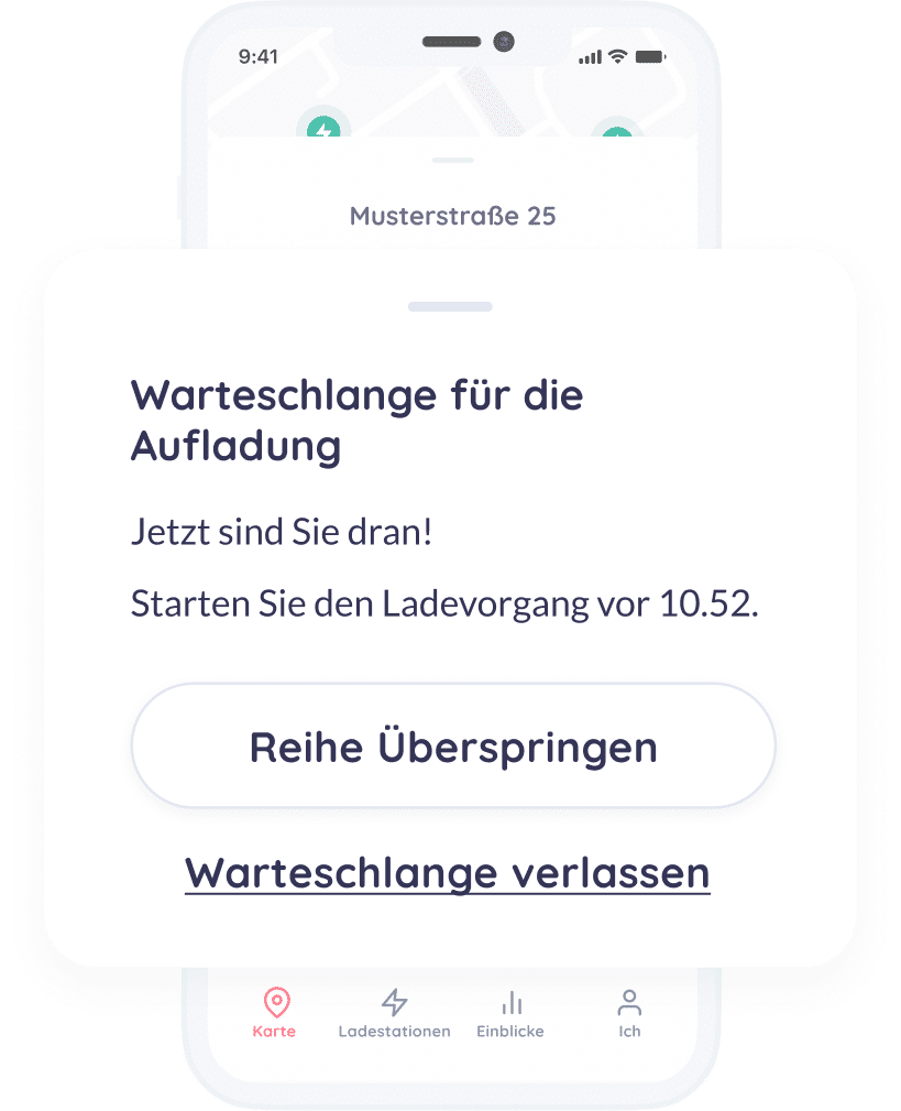 mockup of monta app smartqueue