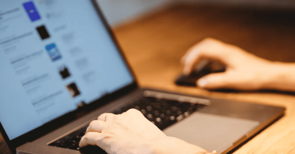 Person working at a computer